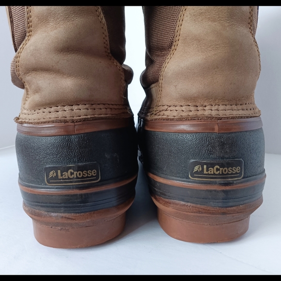 ? LaCrosse Leather Winter Rubber Duck Boots Thinsulate Mens 12 Brown Lined Snow main image 15